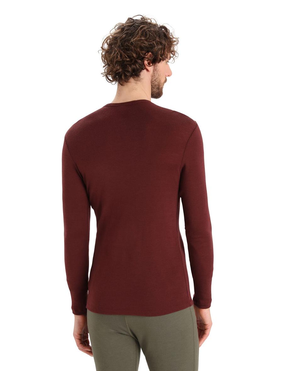 Base Layers Icebreaker Merino 175 Everyday Long Sleeve Crewe Thermal Top Homme Rouge | FR 1375LISH